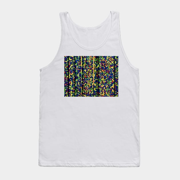 Screen showing a human genetic sequence (G210/0716) Tank Top by SciencePhoto